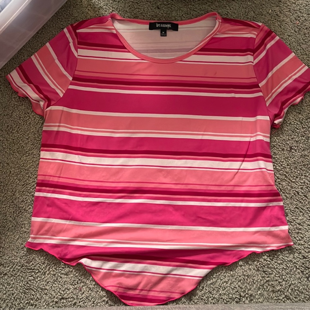 ups & downs pink shirt